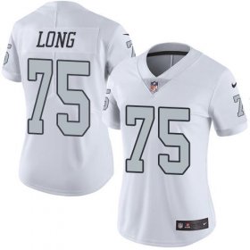 Wholesale Cheap Nike Raiders #75 Howie Long White Women\'s Stitched NFL Limited Rush Jersey