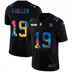 Cheap Minnesota Vikings #19 Adam Thielen Men\'s Nike Multi-Color Black 2020 NFL Crucial Catch Vapor Untouchable Limited Jersey