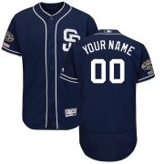 Wholesale Cheap San Diego Padres Majestic Alternate Flex Base Authentic Collection Custom Jersey Navy