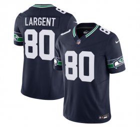 Wholesale Cheap Men\'s Seattle Seahawks #80 Steve Largent 2023 F.U.S.E. Navy Limited Football Stitched Jersey
