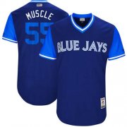 Wholesale Cheap Blue Jays #55 Russell Martin Navy "Muscle" Players Weekend Authentic Stitched MLB Jersey