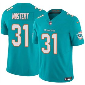 Cheap Men\'s Miami Dolphins #31 Raheem Mostert Aqua 2023 F.U.S.E Vapor Limited Football Stitched Jersey