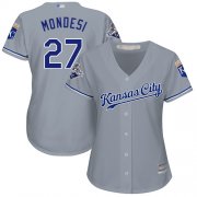 Wholesale Cheap Royals #27 Raul Mondesi Grey Road Women's Stitched MLB Jersey