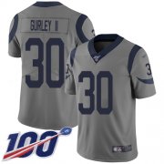Wholesale Cheap Nike Rams #30 Todd Gurley II Gray Men's Stitched NFL Limited Inverted Legend 100th Season Jersey