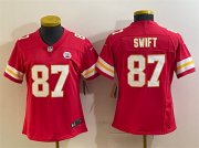 Cheap Women's Kansas City Chiefs #87 Taylor Swift Red Vapor Untouchable Limited Football Stitched Jersey(Run Small)