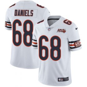 Wholesale Cheap Nike Bears #68 James Daniels White Men\'s 100th Season Stitched NFL Vapor Untouchable Limited Jersey