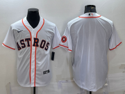 Wholesale Cheap Men's Houston Astros Blank White With Patch Stitched MLB Cool Base Nike Jersey