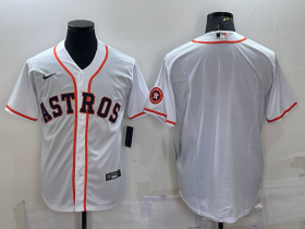 Wholesale Cheap Men\'s Houston Astros Blank White With Patch Stitched MLB Cool Base Nike Jersey