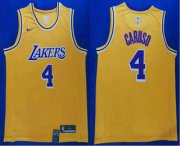 Wholesale Cheap Men's Los Angeles Lakers #4 Alex Caruso 2019 Yellow Nike Swingman Stitched NBA Jersey