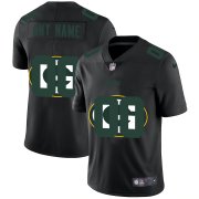 Wholesale Cheap Green Bay Packers Custom Men's Nike Team Logo Dual Overlap Limited NFL Jersey Black