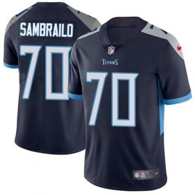Wholesale Cheap Nike Titans #70 Ty Sambrailo Navy Blue Team Color Men\'s Stitched NFL Vapor Untouchable Limited Jersey