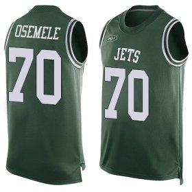 Wholesale Cheap Nike Jets #70 Kelechi Osemele Green Team Color Men\'s Stitched NFL Limited Tank Top Jersey