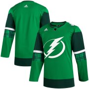 Wholesale Cheap Tampa Bay Lightning Blank Men's Adidas 2020 St. Patrick's Day Stitched NHL Jersey Green