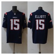 Wholesale Cheap Men's New England Patriots #15 Ezekiel Elliott Navy Vapor Untouchable Stitched Football Jersey