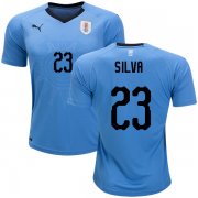 Wholesale Cheap Uruguay #23 Silva Home Soccer Country Jersey