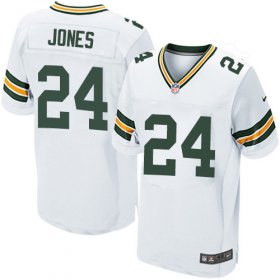 Wholesale Cheap Nike Packers #24 Josh Jones White Men\'s Stitched NFL Elite Jersey