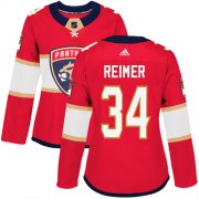 Wholesale Cheap Adidas Panthers #34 James Reimer Red Home Authentic Women's Stitched NHL Jersey