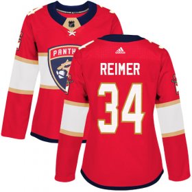 Wholesale Cheap Adidas Panthers #34 James Reimer Red Home Authentic Women\'s Stitched NHL Jersey