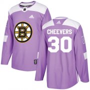 Wholesale Cheap Adidas Bruins #30 Gerry Cheevers Purple Authentic Fights Cancer Stitched NHL Jersey