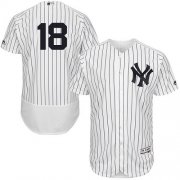 Wholesale Cheap Yankees #18 Didi Gregorius White Strip Flexbase Authentic Collection Stitched MLB Jersey