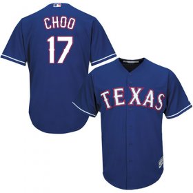 Wholesale Cheap Rangers #17 Shin-Soo Choo Blue Cool Base Stitched Youth MLB Jersey