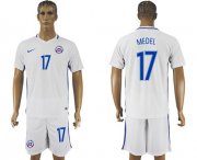 Wholesale Cheap Chile #17 Medel Away Soccer Country Jersey