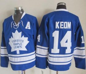 Wholesale Cheap Maple Leafs #14 Dave Keon Blue CCM Throwback Third Stitched NHL Jersey