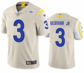 Wholesale Cheap Men\'s Los Angeles Rams #3 Odell Beckham Jr. 2021 Vapor Untouchable Limited Stitched Football Bone Jersey