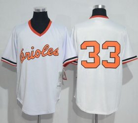 Wholesale Cheap Mitchell And Ness 1985 Orioles #33 Eddie Murray White Throwback Stitched MLB Jersey