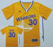 Wholesale Cheap Men's Golden State Warriors #30 Stephen Curry Revolution 30 Swingman 2014 New Yellow Short-Sleeved Jersey