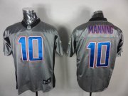 Wholesale Cheap Giants #10 Eli Manning Grey Shadow Stitched NFL Jersey