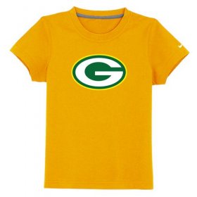 Wholesale Cheap Green Bay Packers Sideline Legend Authentic Logo Youth T-Shirt Yellow