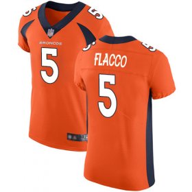 Wholesale Cheap Nike Broncos #5 Joe Flacco Orange Team Color Men\'s Stitched NFL Vapor Untouchable Elite Jersey