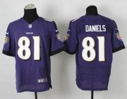 Wholesale Cheap Nike Ravens #81 Owen Daniels Purple Team Color Men's Stitched NFL New Elite Jersey
