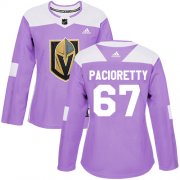 Wholesale Cheap Adidas Golden Knights #67 Max Pacioretty Purple Authentic Fights Cancer Women's Stitched NHL Jersey