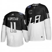 Wholesale Cheap Adidas Los Angeles Kings #11 Anze Kopitar Men's 2020 Stadium Series White Black Stitched NHL Jersey