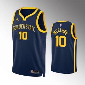 Wholesale Cheap Men\'s Golden State Warriors #10 Mac McClung Navy Statement Edition Stitched Jersey
