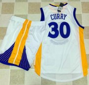 Wholesale Cheap Warriors #30 Stephen Curry White A Set Stitched NBA Jersey