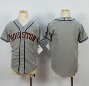Wholesale Cheap Astros Blank Grey Cool Base Stitched Youth MLB Jersey