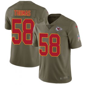 Wholesale Cheap Nike Chiefs #58 Derrick Thomas Olive Men\'s Stitched NFL Limited 2017 Salute to Service Jersey