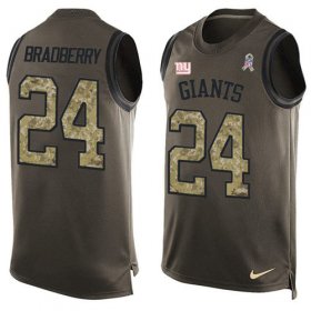 Wholesale Cheap Nike Giants #24 James Bradberry Green Men\'s Stitched NFL Limited Salute To Service Tank Top Jersey