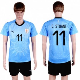 Wholesale Cheap Uruguay #11 C.Stuani Home Soccer Country Jersey