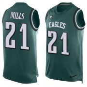 Wholesale Cheap Nike Eagles #21 Jalen Mills Green Team Color Men's Stitched NFL Limited Tank Top Jersey
