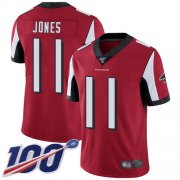 Wholesale Cheap Nike Falcons #11 Julio Jones Red Team Color Men's Stitched NFL 100th Season Vapor Limited Jersey