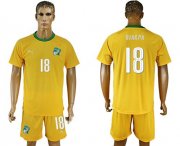 Wholesale Cheap Cote d'lvoire #18 Djakpa Home Soccer Country Jersey