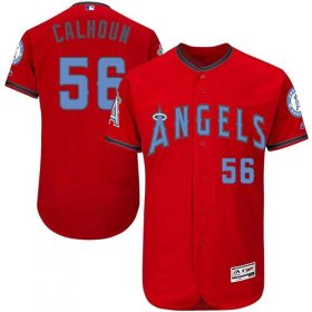 Wholesale Cheap Angels of Anaheim #56 Kole Calhoun Red Flexbase Authentic Collection Father\'s Day Stitched MLB Jersey