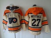 Wholesale Cheap Flyers #27 Ron Hextall Cream Sawyer Hooded Sweatshirt Stitched NHL Jersey