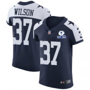 Wholesale Cheap Nike Cowboys #37 Donovan Wilson Navy Blue Thanksgiving Men's Stitched With Established In 1960 Patch NFL Vapor Untouchable Throwback Elite Jersey