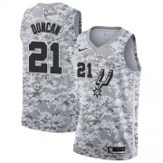 Wholesale Cheap Men's Nike San Antonio Spurs #21 Tim Duncan White Camo Basketball Swingman Earned Edition Jersey