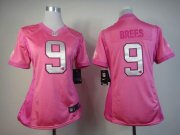 Wholesale Cheap Nike Saints #9 Drew Brees Pink Women's Be Luv'd Stitched NFL Elite Jersey